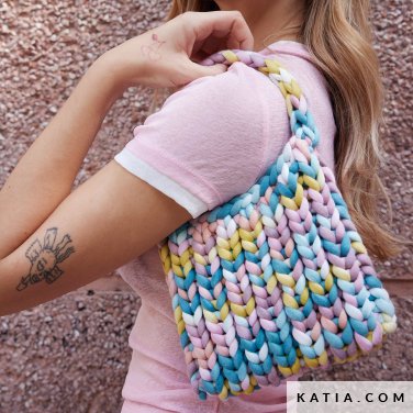 patron tejer punto ganchillo mujer bolso primavera verano katia 7697 23 p