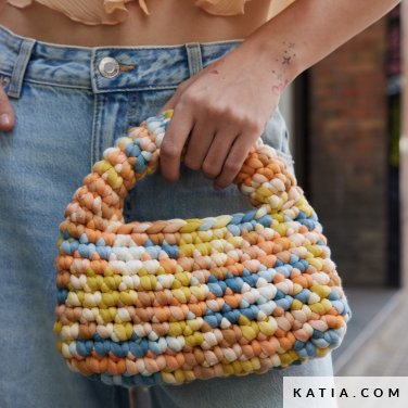 patron tejer punto ganchillo mujer bolso primavera verano katia 7697 25 p