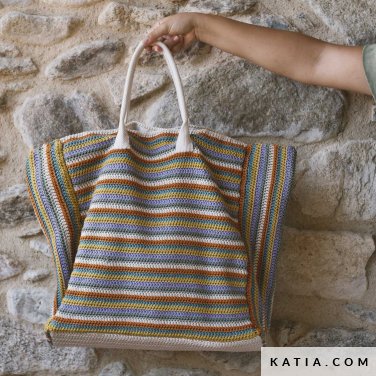 patron tejer punto ganchillo mujer bolso primavera verano katia 7697 6 p
