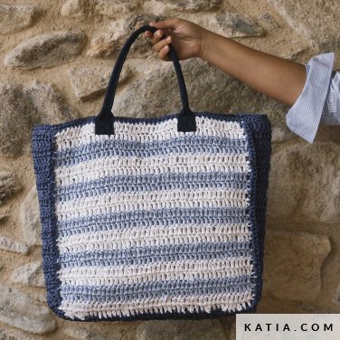 patron tejer punto ganchillo mujer bolso primavera verano katia 7697 8 p