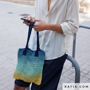 patroon breien haken heren tote bag lente zomer katia 7697 18 p