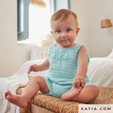Grenouillère Bébé Tricot Broderie Florale – Manches Longues, Col Rond – Tailles 0-24 Mois – Matière Douce