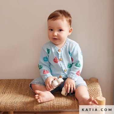 patroon breien haken baby jas lente zomer katia 7900 22 p