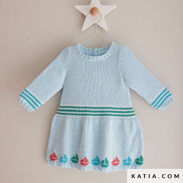 patroon breien haken baby jurk lente zomer katia 7900 20 p