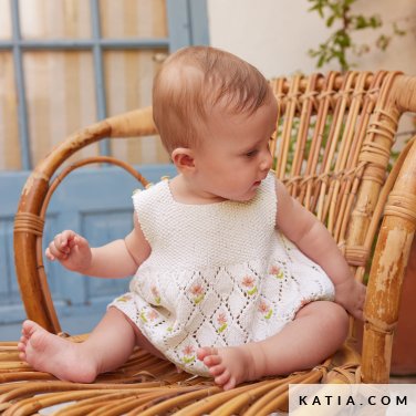 patroon breien haken baby overgooier jurk lente zomer katia 7900 13 p