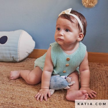 patroon breien haken baby romper lente zomer katia 7900 8 p