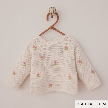 patroon breien haken baby trui lente zomer katia 7900 14 p