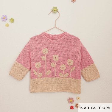 patroon breien haken baby trui lente zomer katia 7900 17 p