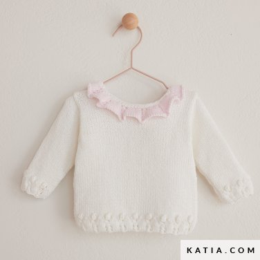 patroon breien haken baby trui lente zomer katia 7900 2 p