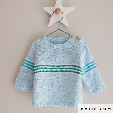 patroon breien haken baby trui lente zomer katia 7900 21 p
