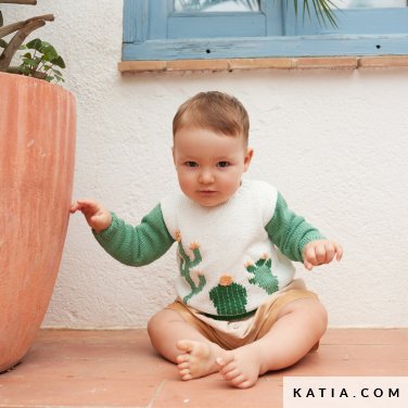 patroon breien haken baby trui lente zomer katia 7900 29 p