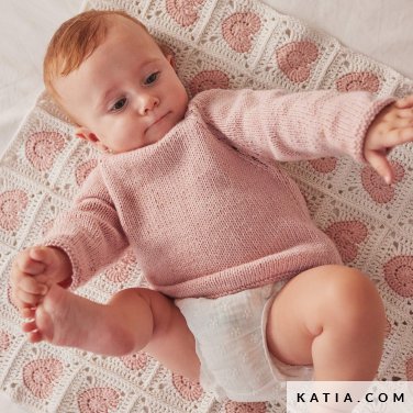 patroon breien haken baby trui lente zomer katia 7900 3 p