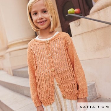 patroon breien haken kinderen jas lente zomer katia 7901 11 p