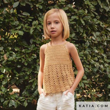 patroon breien haken kinderen topje lente zomer katia 7901 7 p