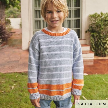 patroon breien haken kinderen trui lente zomer katia 7901 17 p