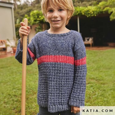 patroon breien haken kinderen trui lente zomer katia 7901 23 p
