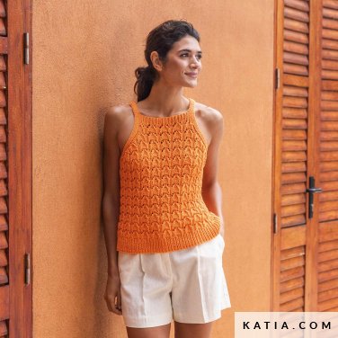 patroon breien haken dames topje lente zomer katia 7902 5 p