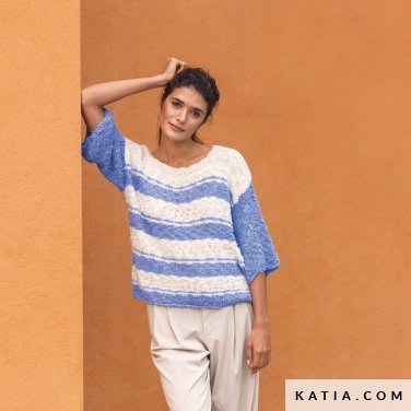 patroon breien haken dames trui lente zomer katia 7902 12 p