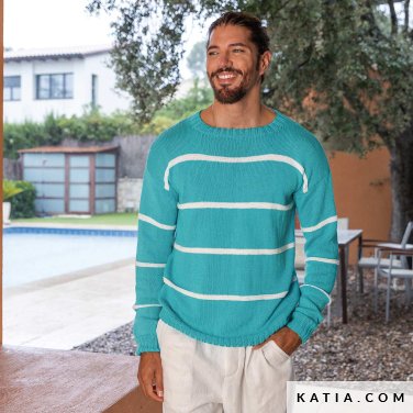 patroon breien haken heren trui lente zomer katia 7902 14 p