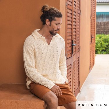 patroon breien haken heren trui lente zomer katia 7902 6 p