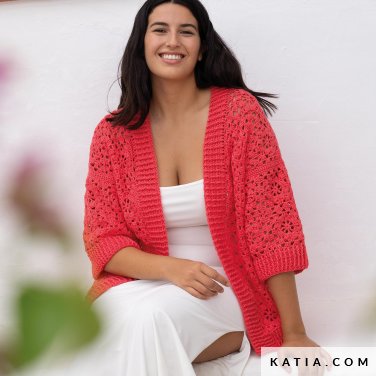 patroon breien haken dames jas lente zomer katia 7903 9 p