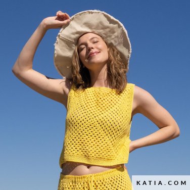 patroon breien haken dames topje lente zomer katia 7903 1 p