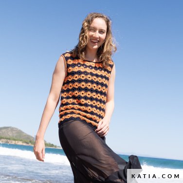 patroon breien haken dames topje lente zomer katia 7903 17 p
