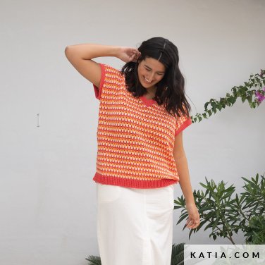 patroon breien haken dames topje lente zomer katia 7903 7 p