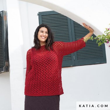 patroon breien haken dames trui lente zomer katia 7903 12 p
