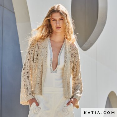 patroon breien haken dames jas lente zomer katia 7904 6 p