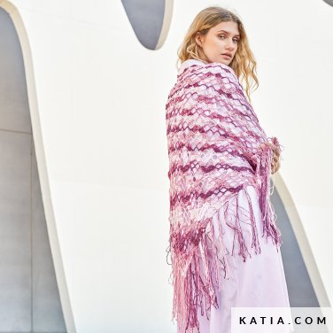 patroon breien haken dames stola lente zomer katia 7904 5 p