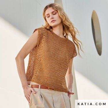 patroon breien haken dames topje lente zomer katia 7904 11 p