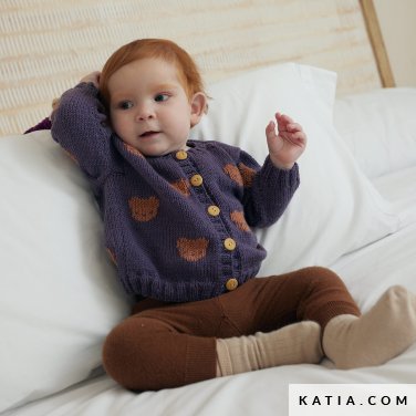 patroon breien haken baby jas herfst winter katia 7920 16 p