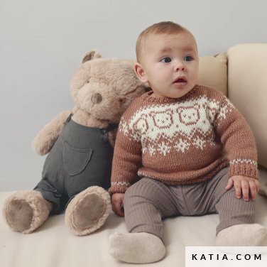 patroon breien haken baby trui herfst winter katia 7920 12 p