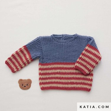 patroon breien haken baby trui herfst winter katia 7920 32 p