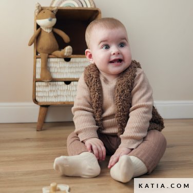 patroon breien haken baby vest herfst winter katia 7920 14a p