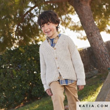 patroon breien haken kinderen jas herfst winter katia 7921 2 p