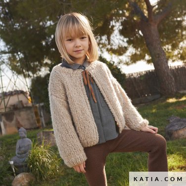 patroon breien haken kinderen jas herfst winter katia 7921 3 p