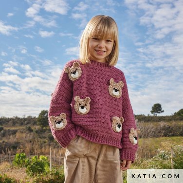 patroon breien haken kinderen trui herfst winter katia 7921 14 p