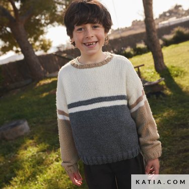 patroon breien haken kinderen trui herfst winter katia 7921 4 p