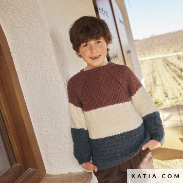 patroon breien haken kinderen trui herfst winter katia 7921 8 p