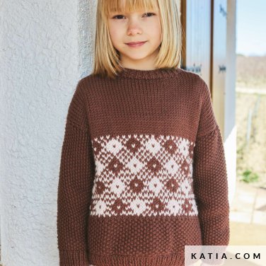 patroon breien haken kinderen trui herfst winter katia 7921 9 p