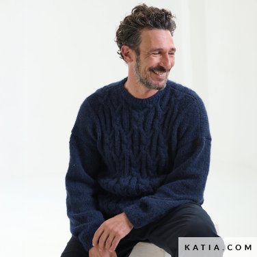 Pull Homme En Coton - Manches Longues - Tricot Fin Côtelé - Motif Torsadé - Basique Pour Loisirs Et Hiver - Taille XXL