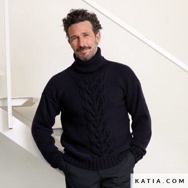 Pull à Col Roulé Pour Homme - Automne/Hiver - Gris - Coupe Ajustée Gris