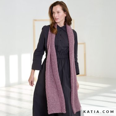 patroon breien haken dames sjaal herfst winter katia 7922 8 p