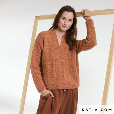 patroon breien haken dames trui herfst winter katia 7922 13 p