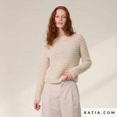 patroon breien haken dames trui herfst winter katia 7922 9 p