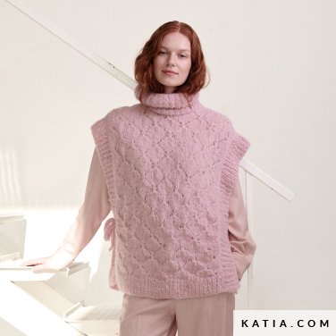 patroon breien haken dames vest herfst winter katia 7922 1 p
