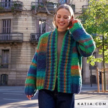 patroon breien haken dames jas herfst winter katia 7923 4 p