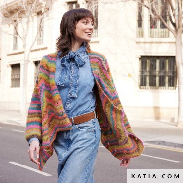 patroon breien haken dames jas herfst winter katia 7923 6 p